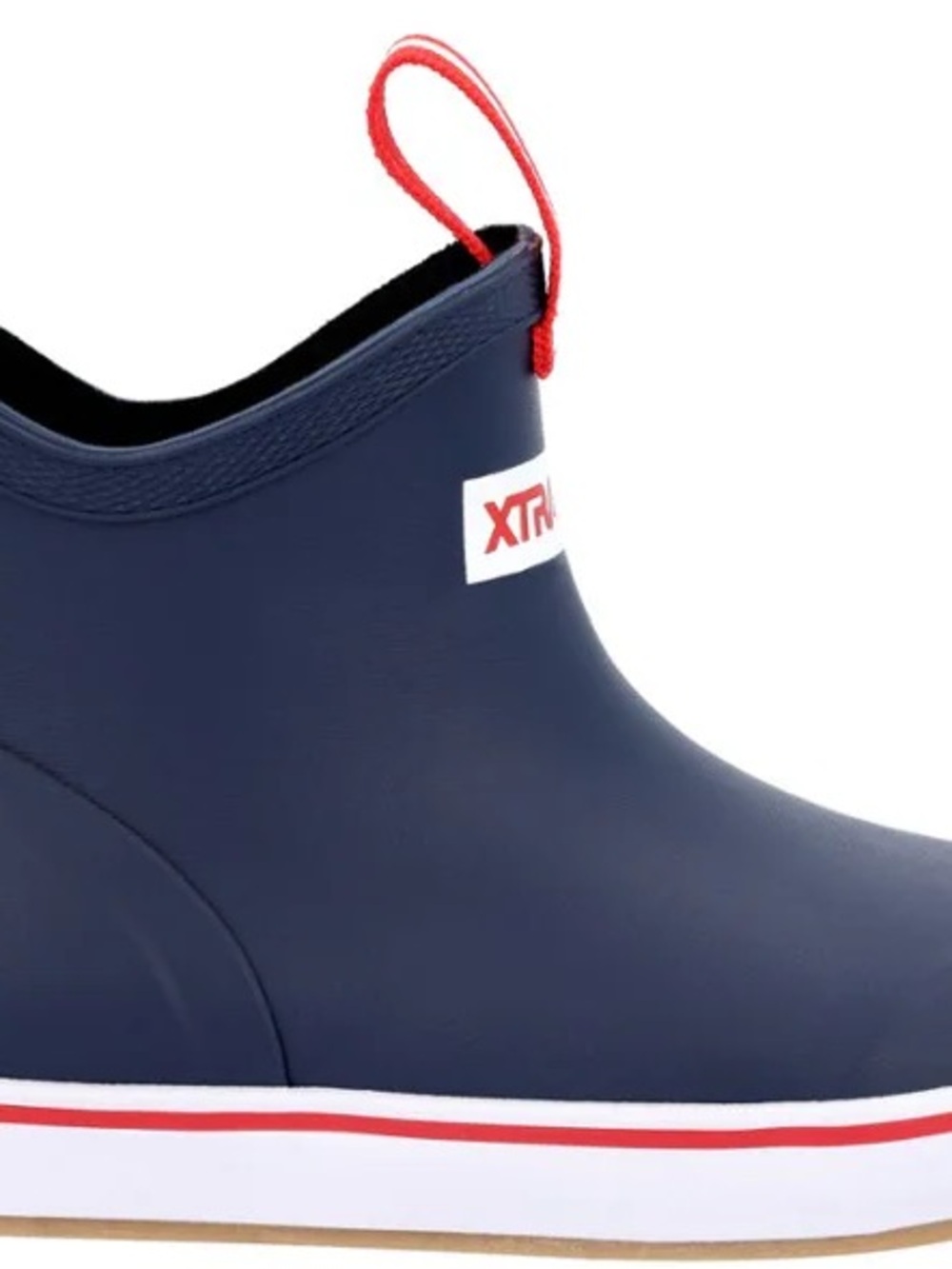 XTRATUF Kids c8 or c9 Navy Waterproof Rain & Snow Boot (Red Trim)